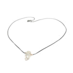Ishi Crystal Quartz Oxydized Sterling Silver Necklace with 14K Gold-Filled Clasp and Pins, 17"-PolkAndTaylor-PolkandTaylor